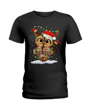owl merry christmas style Ladies T-Shirt tile