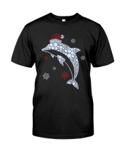 dolphin diamond hat santa Premium Fit Mens Tee tile