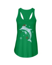 dolphin diamond hat santa Ladies Flowy Tank tile