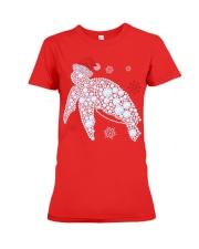 turtle diamond hat santa Premium Fit Ladies Tee tile