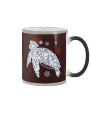 turtle diamond hat santa Color Changing Mug tile