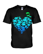 TURTLE GADIENT STYLE TSHIRT V-Neck T-Shirt thumbnail