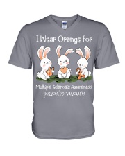 MS Orange V-Neck T-Shirt thumbnail