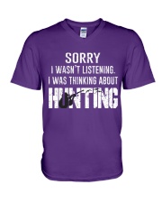 Hunting thinking V-Neck T-Shirt thumbnail