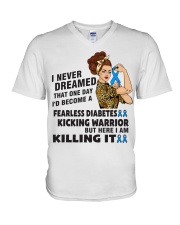 Diabetes Never Dreamed V-Neck T-Shirt thumbnail