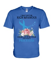 Diabetes RIBBON V-Neck T-Shirt thumbnail