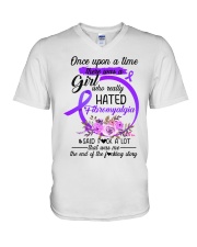 Fibromyalgia Hated V-Neck T-Shirt thumbnail