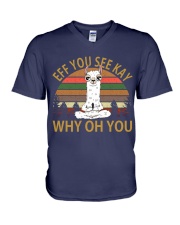 llama 1 V-Neck T-Shirt thumbnail