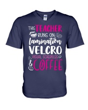 TEACHER Coffee V-Neck T-Shirt thumbnail