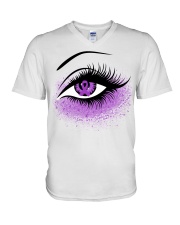Fibromyalgia V-Neck T-Shirt thumbnail