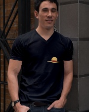 One Piece Fan: Minimal Straw Hat T-Shirt V-Neck T-Shirt lifestyle-mens-vneck-front-2