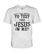 Test the Jesus in me V-Neck T-Shirt thumbnail