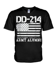 Dd214 Army Alumni Distressed Vintage T Shirt Veter V-Neck T-Shirt thumbnail