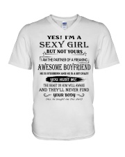 AWESOME BOYFRIEND V-Neck T-Shirt tile
