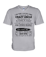 I HAVE A CRAZY UNCLE-APRIL V-Neck T-Shirt thumbnail