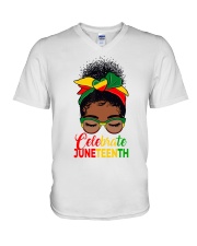 Juneteenth V-Neck T-Shirt tile