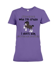 Stop Asking Why I'm Crazy I Don't Ask Why You're So Stupid - Horse - MITRU Premium Fit Ladies Tee tile