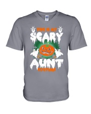 THIS IS MY SCARY COSTUME AUNT V-Neck T-Shirt thumbnail