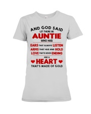 AND GOD SAID LET THERE BE AUNTIE Premium Fit Ladies Tee thumbnail