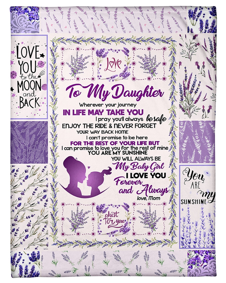 BLANKET - TO MY DAUGHTER - LAVENDER Small Fleece Blanket - 30" x 40"