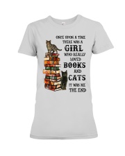 Book And Cats Premium Fit Ladies Tee front