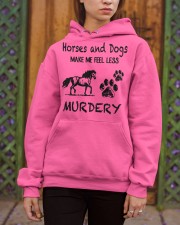Horses And Dogs Make Me Feel Less Murdery Hooded Sweatshirt apparel-hooded-sweatshirt-lifestyle-03