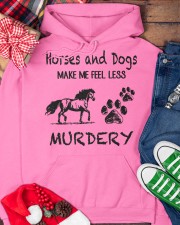 Horses And Dogs Make Me Feel Less Murdery Hooded Sweatshirt custom-hoodie-sweatshirt-lifestyle-front-231
