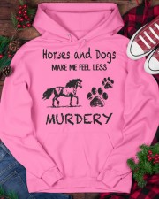 Horses And Dogs Make Me Feel Less Murdery Hooded Sweatshirt custom-hoodie-sweatshirt-lifestyle-front-232