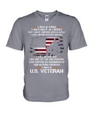 I AM A US VETERAN V-Neck T-Shirt thumbnail