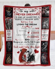 I'M MARRYING A PERFECT WIFE - BLANKET Large Sherpa Fleece Blanket - 60" x 80" aos-sherpa-fleece-blanket-60x80-lifestyle-front-23
