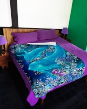 Blanket-Beautiful dolphins-HTV Large Fleece Blanket - 60" x 80" aos-coral-fleece-blanket-60x80-lifestyle-front-01