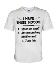 I HAVE THREE MOODS V-Neck T-Shirt thumbnail