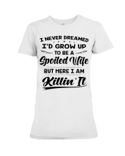 IM A SPOILED WIFE THACH Premium Fit Ladies Tee thumbnail