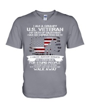 I AM A GRUMPY US VETERAN V-Neck T-Shirt thumbnail