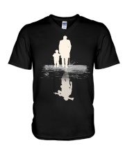 I BECOME PAPA AND GRANPA - VETERAN V-Neck T-Shirt thumbnail