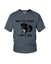 Stop Asking Why I'm Crazy I Don't Ask Why You're So Stupid - Cat - MITRU Youth T-Shirt tile