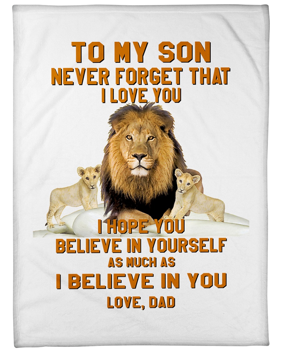 BLANKET-TO MY SON-02 Large Fleece Blanket - 60" x 80"