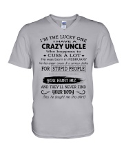 I HAVE A CRAZY UNCLE-FEBRUARY V-Neck T-Shirt thumbnail