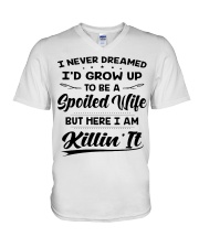 IM A SPOILED WIFE NHD V-Neck T-Shirt thumbnail