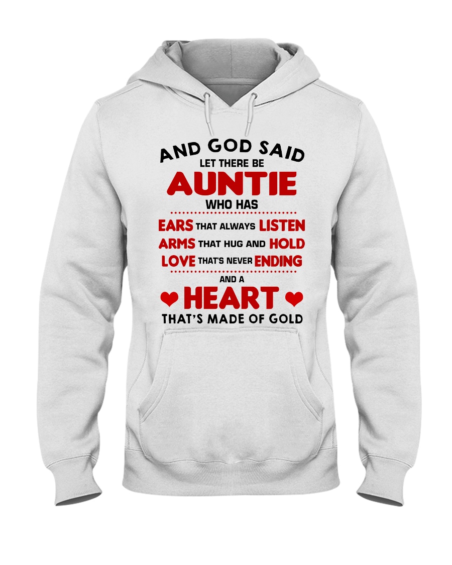 AND GOD SAID LET THERE BE AUNTIE Hooded Sweatshirt