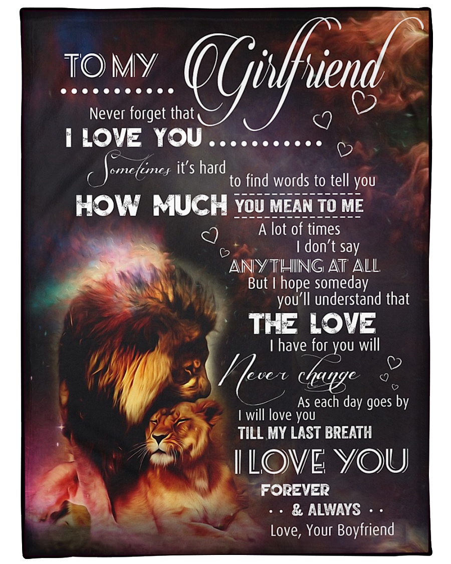 Blanket-To my Girlfriend - Love Boyfriend-HTV Large Fleece Blanket - 60" x 80"