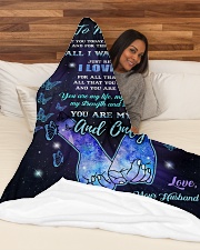 Blanket - To my wife- You're my one and only - HTV Large Fleece Blanket - 60" x 80" aos-coral-fleece-blanket-60x80-lifestyle-front-03
