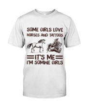 Some Girl Love Horses And Tattoos It's Me I'm Some Girl Premium Fit Mens Tee tile