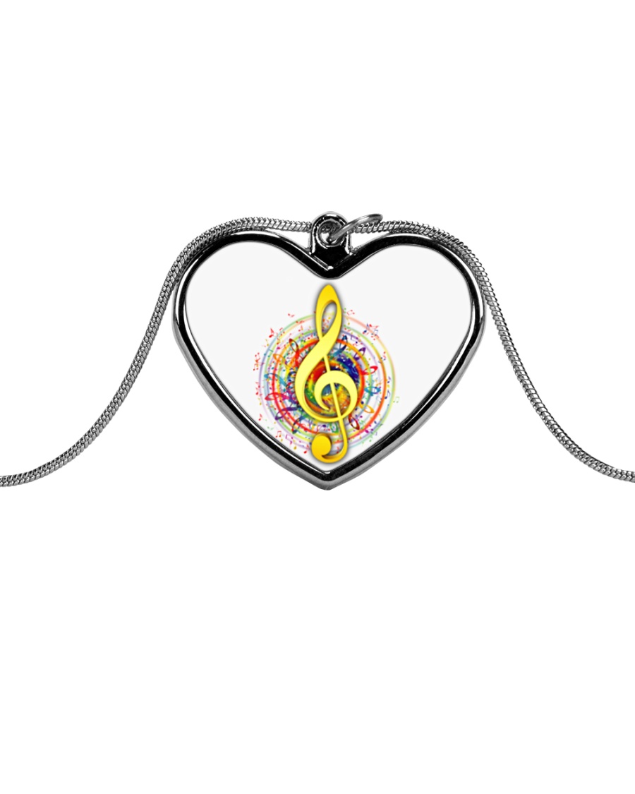 Jewelry for music lovers Metallic Heart Necklace