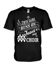 CHOIR SINGING SINGER VOCALIST - SING TSHIRT V-Neck T-Shirt thumbnail
