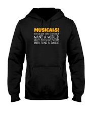 Musicals Want A World Into Song And Dance Theatre Hooded Sweatshirt thumbnail