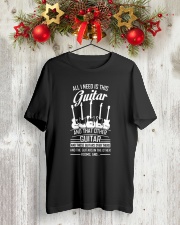ELECTRIC ACOUSTIC GUITAR TSHIRT FOR GUITARIST Classic T-Shirt lifestyle-holiday-crewneck-front-2