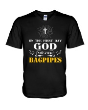 FUNNY BAGPIPES TSHIRT FOR PIPER PIPE BAND V-Neck T-Shirt thumbnail