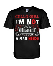 FUNNY TSHIRT FOR CELLO PLAYERS V-Neck T-Shirt thumbnail