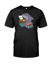 Funny Shark Music Note Tshirt Classic T-Shirt front